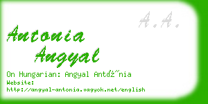 antonia angyal business card